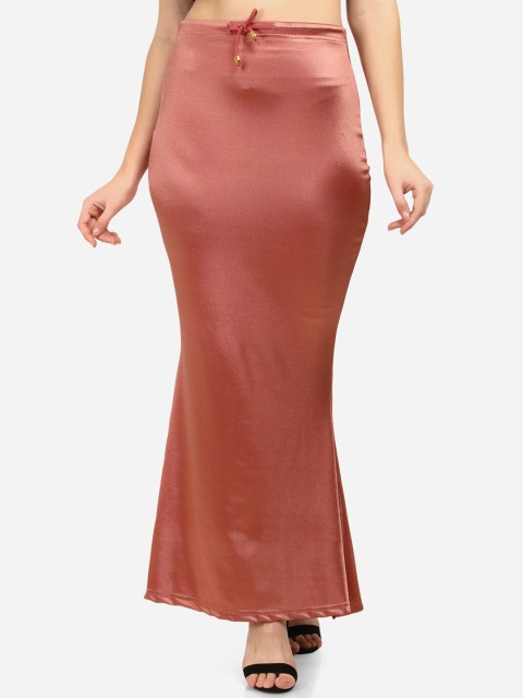 

Lavika Couture Women Peach-Coloured Solid Saree Shapewear