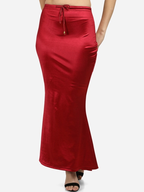 

Lavika Couture Women Red Solid Saree Shapewear
