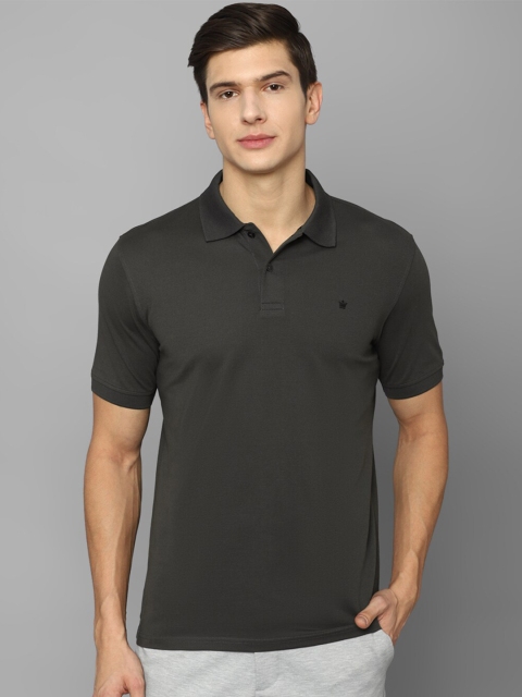 

Louis Philippe Men Grey Polo Collar T-shirt