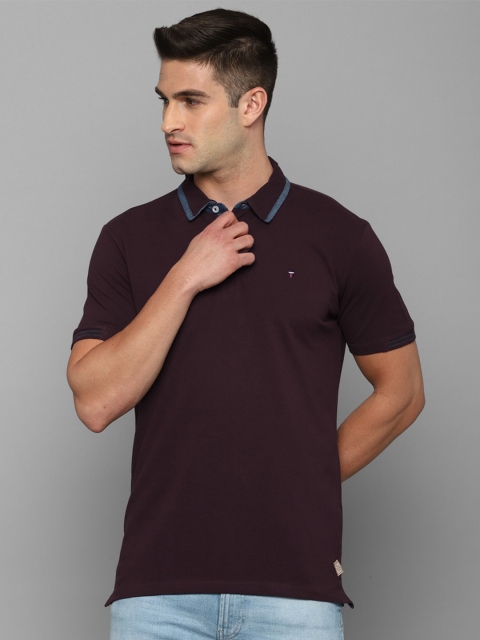 

Louis Philippe Jeans Men Maroon Polo Collar Slim Fit T-shirt
