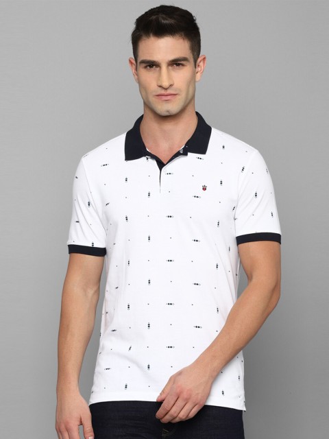 

Louis Philippe Jeans Men White Polo Collar Slim Fit T-shirt