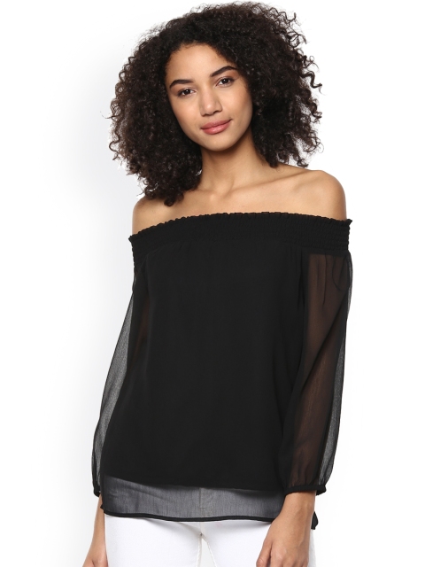 

Harpa Black Bardot Top