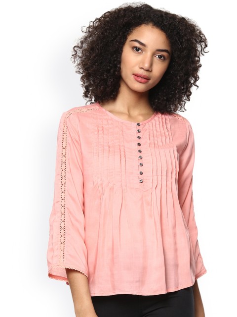 

Harpa Pink Pintuck Top