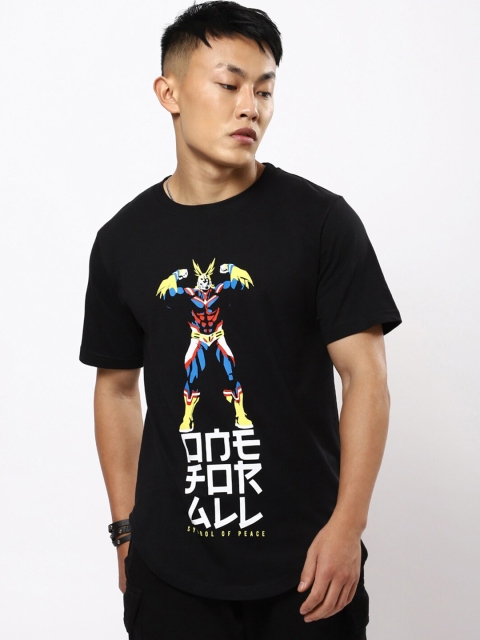 

Bewakoof Men Black Typography Printed Applique T-shirt