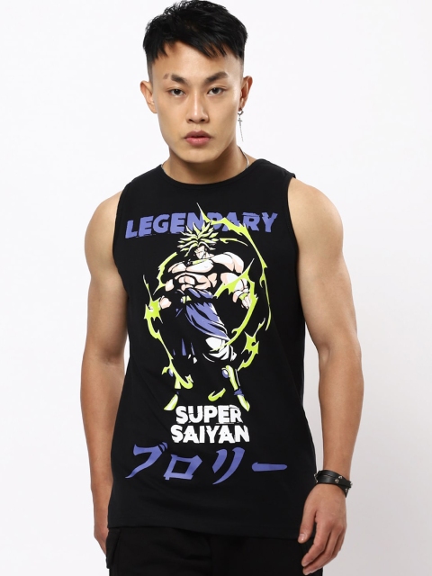 

Bewakoof Men Black Printed Innerwear Vests