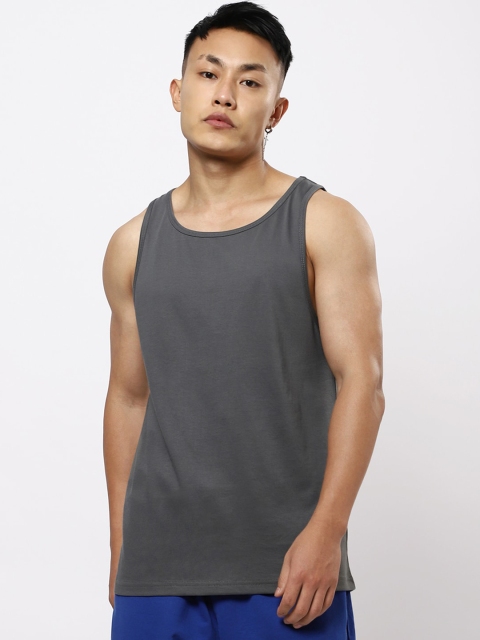 

Bewakoof Men Grey Anime Back Printed Innerwear Basic Vests