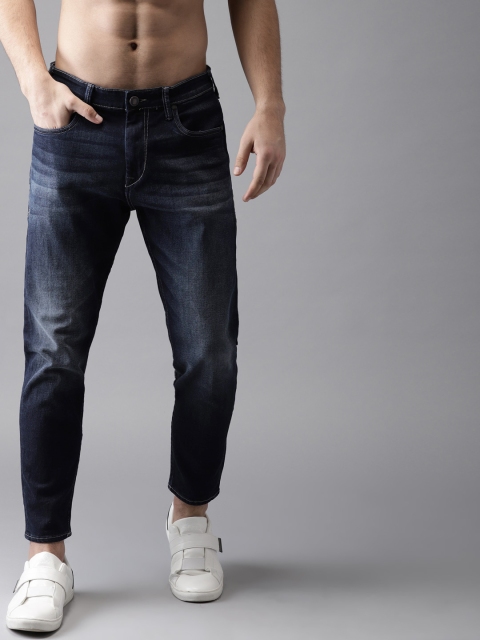 

Moda Rapido Men Ankle Length Slim Tapered Fit Navy Blue Stretchable Jeans