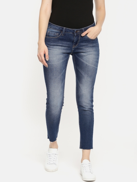 

Moda Rapido Women Blue Skinny Fit Clean Look Stretchable Cropped Jeans