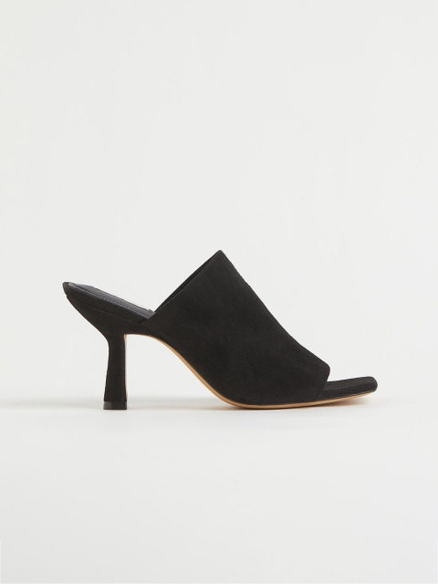 

H&M Black Suede Mules