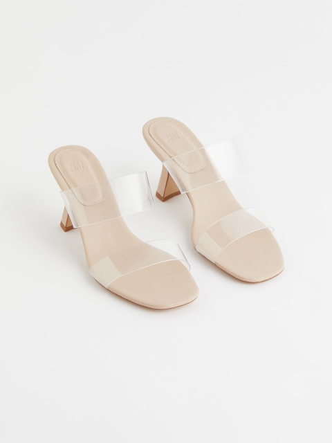 

H&M Women Transparent Block Mules