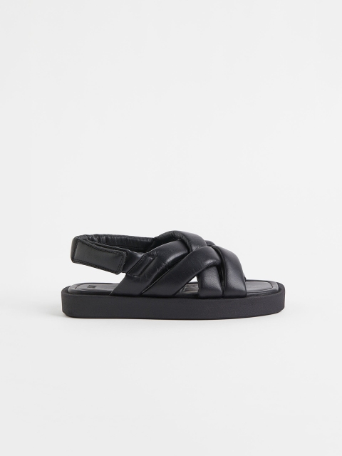 

H&M Women Black Leather Sandals