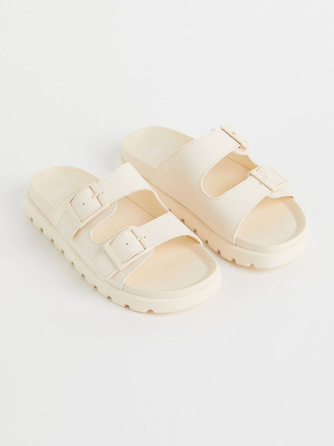 

H&M Girls White Solid Sandals