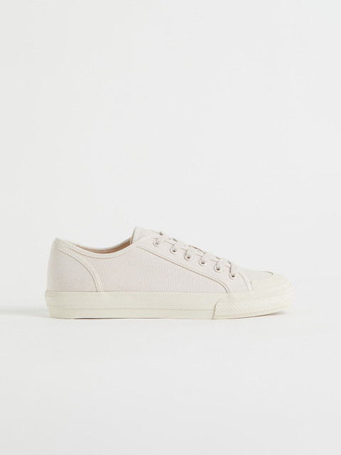 

H&M Women Beige Canvas Trainers