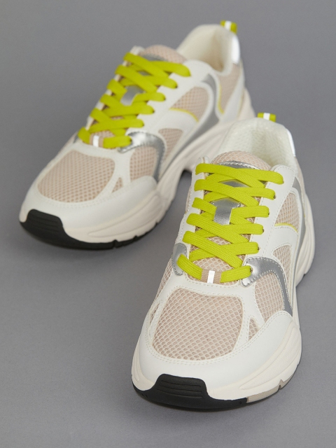 

H&M Women White & Yellow Chunky Trainers