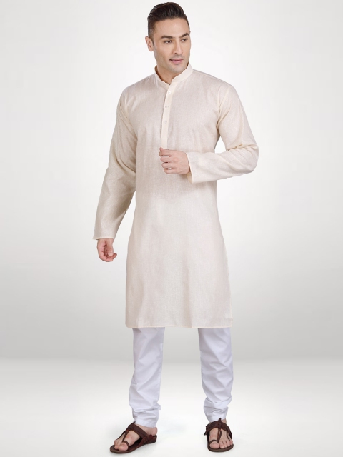 

RG DESIGNERS Men Cream-Coloured Empire Kurta with Pyjamas
