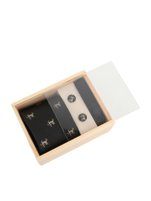 

Alvaro Castagnino Men Black Sagittarius Accessory Gift Set