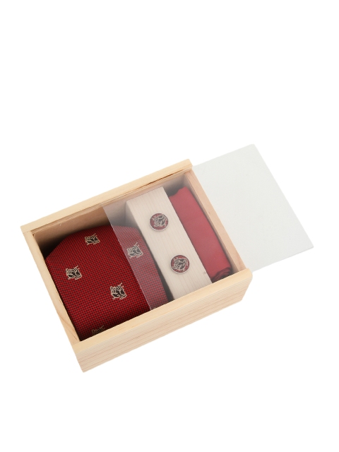 

Alvaro Castagnino Men Black Taurus Accessory Gift Set, Maroon