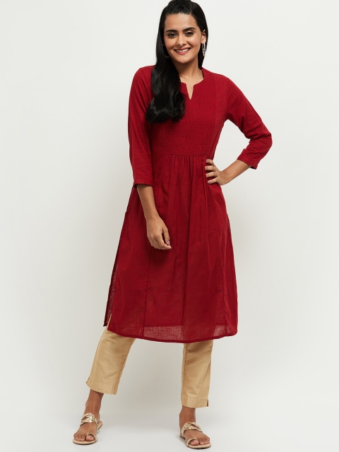 

max Women Red Gotta Patti Anarkali Kurta