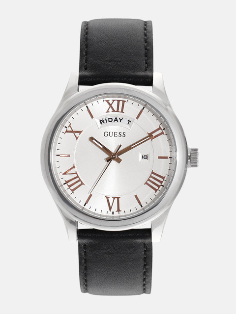 

GUESS Men Silver-Toned Multifunction Watch W0792G8