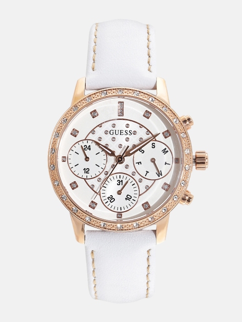 

GUESS Women Off-White Multifunction Watch W0957L1