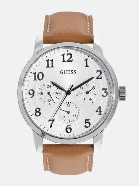 

GUESS Men Off-White Multifunction Watch W0974G1