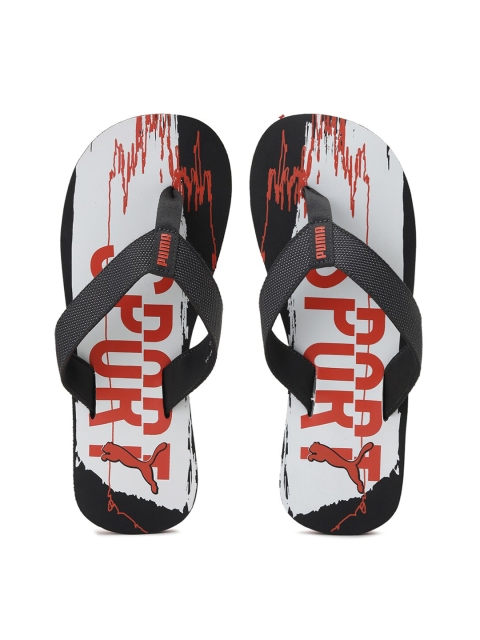 

Puma Unisex Grey Printed Thong Flip-Flops