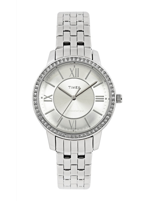 

Timex Women Silver-Toned Analogue Watch TW000Y805