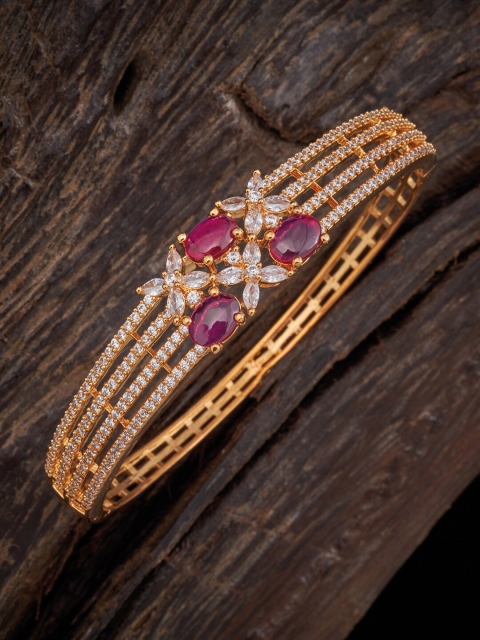 

Kushal's Fashion Jewellery Women Gold-Toned & Red Gold-Plated Bangle-Style Bracelet
