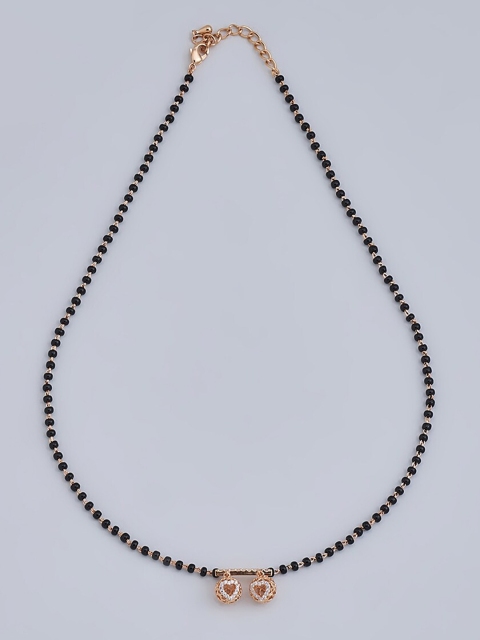 

Kushal's Fashion Jewellery White & Black Gold-Plated Chain