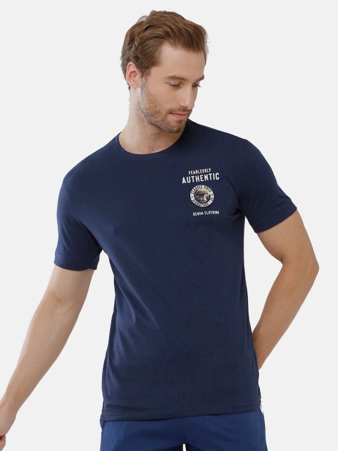 

Classic Polo Men Blue Typography Slim Fit T-shirt