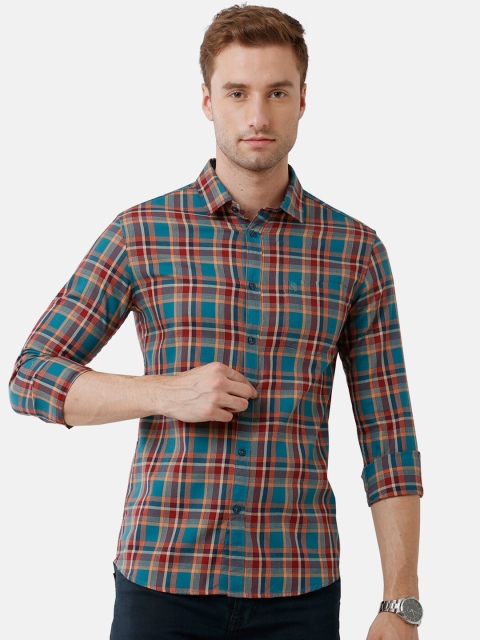 

Swiss Club Men Multicoloured Slim Fit Tartan Checks Checked Casual Shirt, Multi