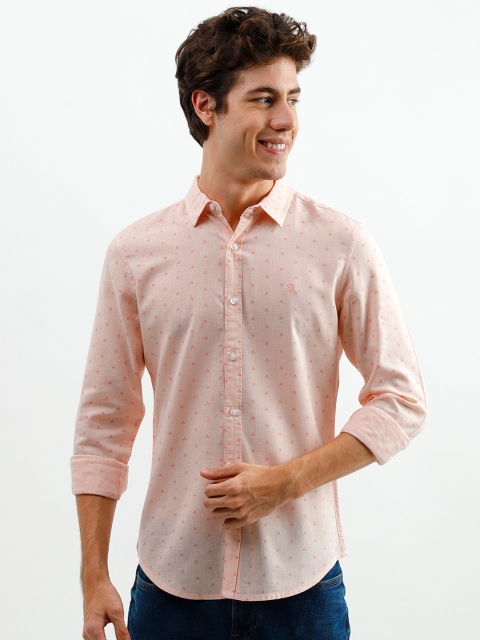 

United Colors of Benetton Men Pink Printed Casual Shirt