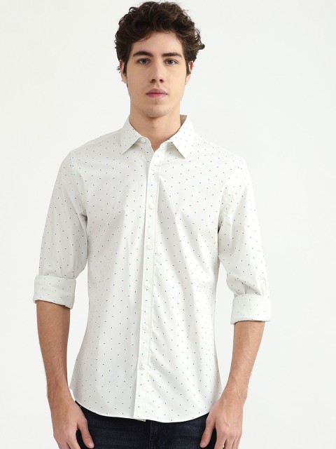 

United Colors of Benetton Men Grey Printed Casual Shirt