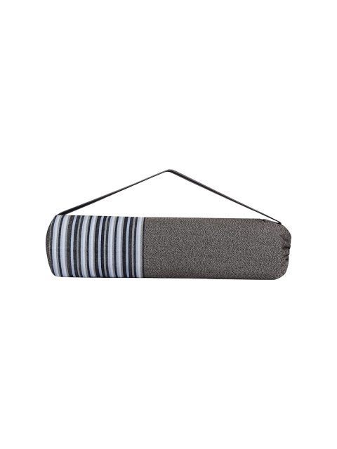 

Anekaant Grey Striped Canvas Yoga Mat Duffel Bag