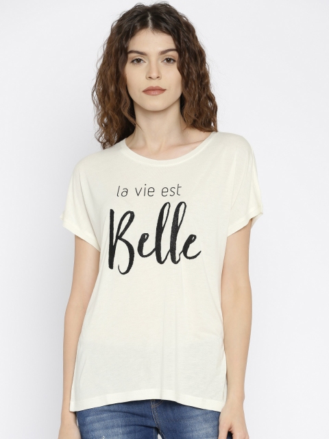 

Vero Moda Women Cream Printed Top