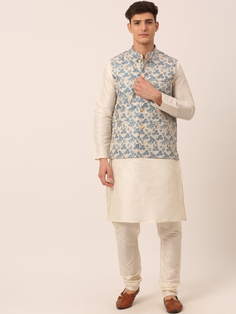 

Jompers Men Blue Layered Kurta with Pyjamas