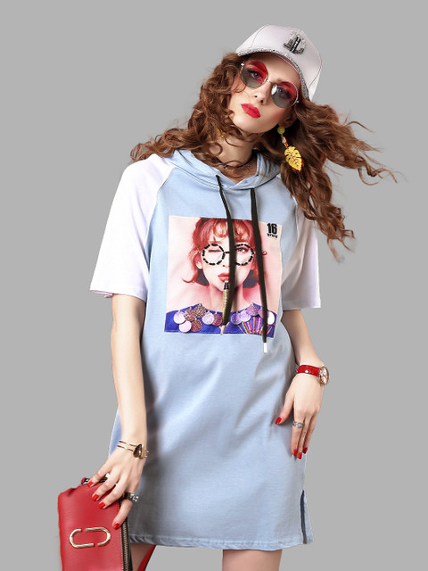 

JC Collection Women Blue T-shirt Dress