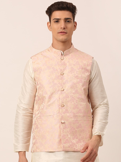 

Jompers Men Pink Nehru Jackets