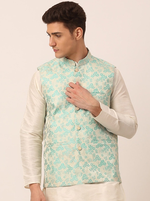

Jompers Men Turquoise Blue Waistcoat