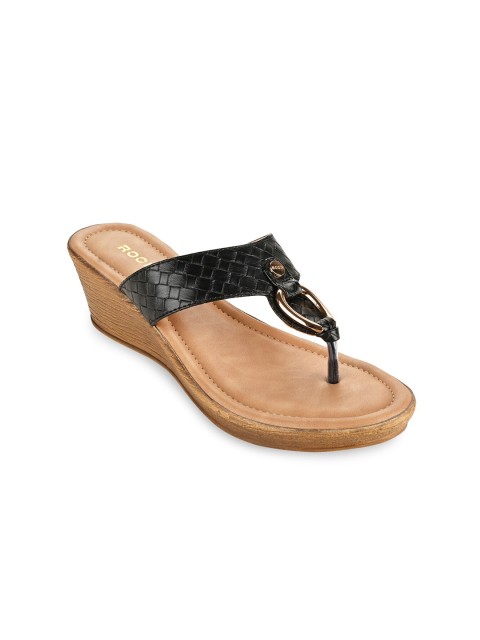 

Rocia Women Black Comfort Sandals