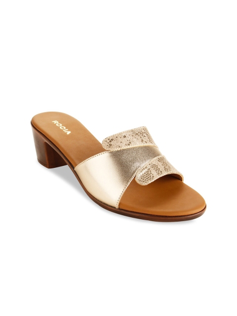 

Rocia Women Gold-Toned Shoe-Style Sandals