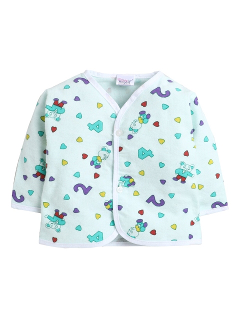 

Little Angels Kids Green Printed Falalen Cotton Innerwear Vests
