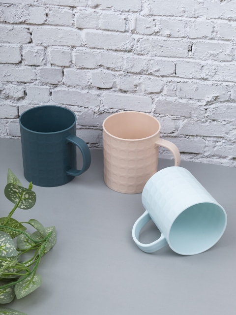 

MARKET99 Multicoloured Set Of 2 Solid Plastic Glossy Mugs, Multi