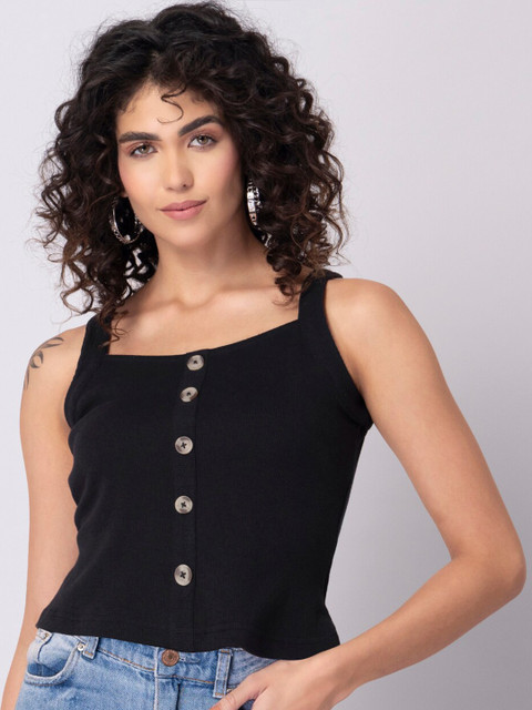 

FabAlley Black Pure Cotton Tank Top