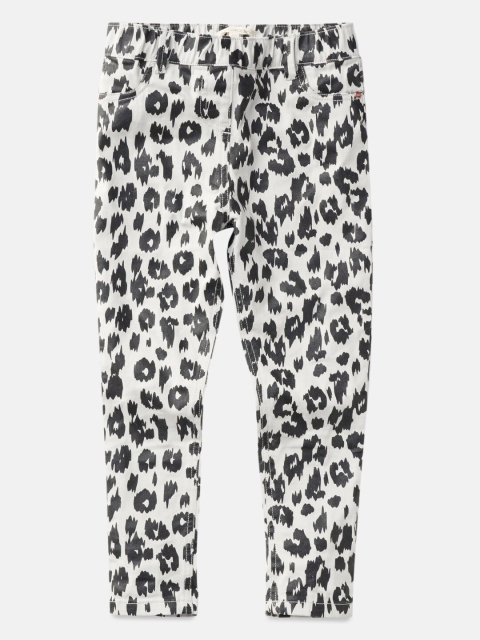 

Angel & Rocket Girls Black & White Printed Slim Fit Jeggings