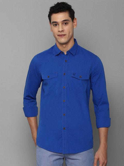 

Allen Solly Men Blue Pure Cotton Casual Shirt