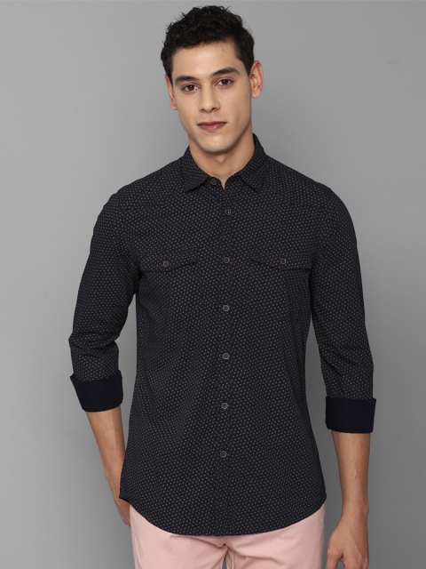 

Allen Solly Men Black Printed Pure Cotton Casual Shirt