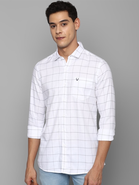 

Allen Solly Sport Men White Windowpane Checks Checked Casual Shirt 100% Cotton