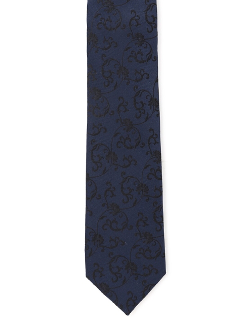 

Van Heusen Men Navy Blue & Black Printed Broad Tie