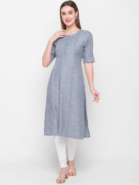 

ZOLA Women Black Thread Work Kurta